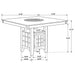 Gabriel 5 Pc Counter Height Dining Sets - Imperial Furniture (Las Vegas, NV) - Multi Location