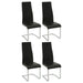 Montclair High Back Dining Chairs Black and Chrome (Set of 4) - Imperial Furniture (Las Vegas, NV) - Multi Location