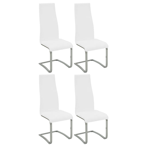 Montclair High Back Dining Chairs Black and Chrome (Set of 4) - Imperial Furniture (Las Vegas, NV) - Multi Location