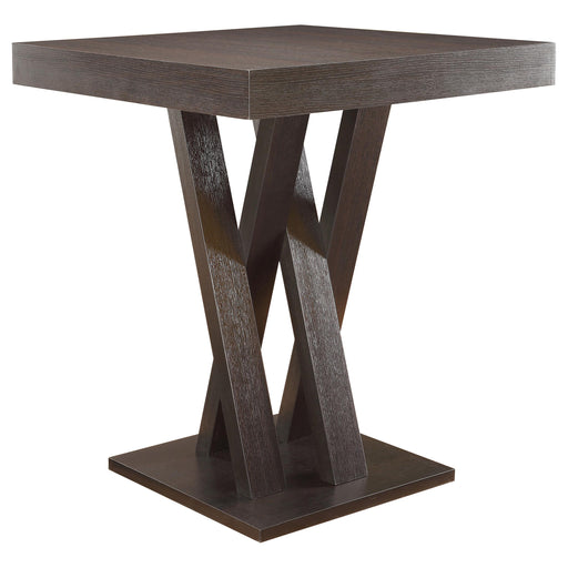 Freda Double X-shaped Base Square Bar Table Cappuccino - Imperial Furniture (Las Vegas, NV) - Multi Location