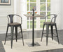 Cavalier 3-piece Square Bar Table Set Dark Elm and Black - Imperial Furniture (Las Vegas, NV) - Multi Location