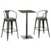 Cavalier 3-piece Square Bar Table Set Dark Elm and Black - Imperial Furniture (Las Vegas, NV) - Multi Location