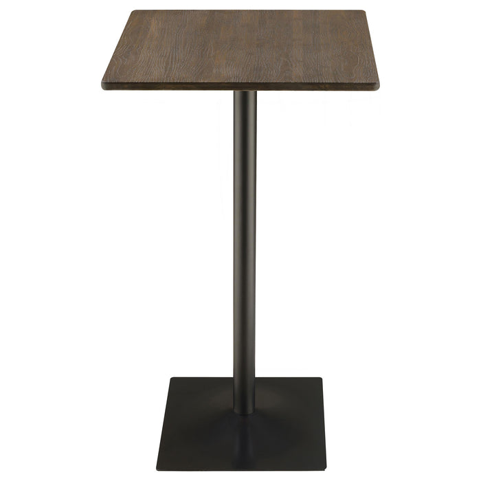 Cavalier 3-piece Square Bar Table Set Dark Elm and Black - Imperial Furniture (Las Vegas, NV) - Multi Location