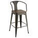 Cavalier 3-piece Square Bar Table Set Dark Elm and Black - Imperial Furniture (Las Vegas, NV) - Multi Location