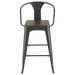 Cavalier 3-piece Square Bar Table Set Dark Elm and Black - Imperial Furniture (Las Vegas, NV) - Multi Location