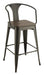 Cavalier Wooden Seat Bar Stools Dark Elm and Matte Black (Set of 2) - Imperial Furniture (Las Vegas, NV) - Multi Location