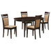 Gabriel 5-piece Extension Leaf Dining Table Set Cappuccino - Imperial Furniture (Las Vegas, NV) - Multi Location