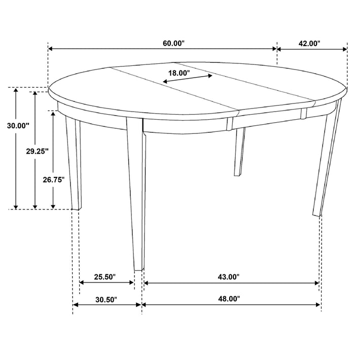 Gabriel 5-piece Extension Leaf Dining Table Set Cappuccino - Imperial Furniture (Las Vegas, NV) - Multi Location