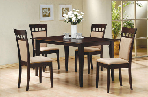 Gabriel 5-piece Rectangular 59-inch Closed Back Dining Set Cappuccino - Imperial Furniture (Las Vegas, NV) - Multi Location