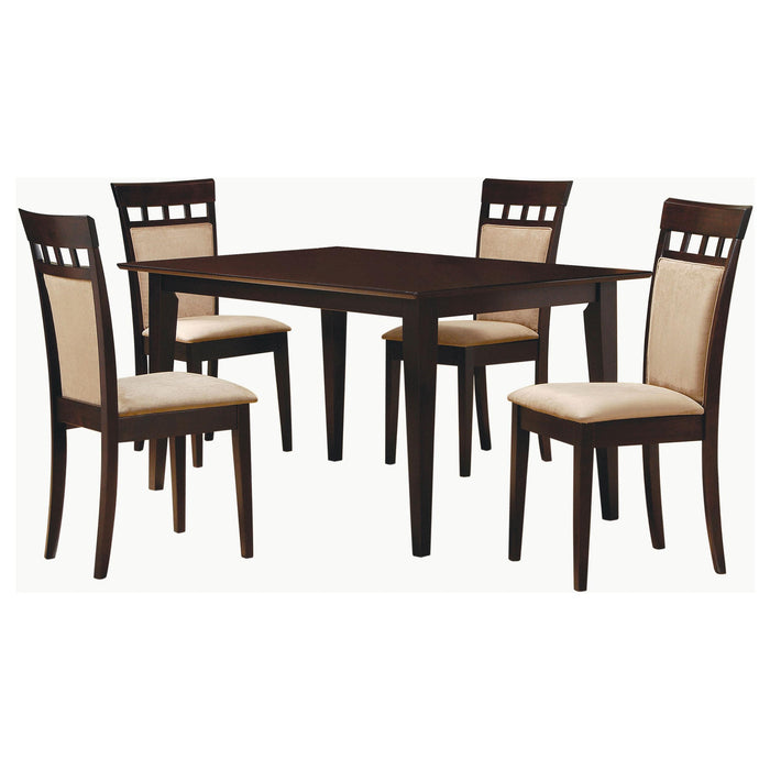 Gabriel 5-piece Rectangular 59-inch Closed Back Dining Set Cappuccino - Imperial Furniture (Las Vegas, NV) - Multi Location