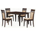 Gabriel 5-piece Rectangular 59-inch Closed Back Dining Set Cappuccino - Imperial Furniture (Las Vegas, NV) - Multi Location