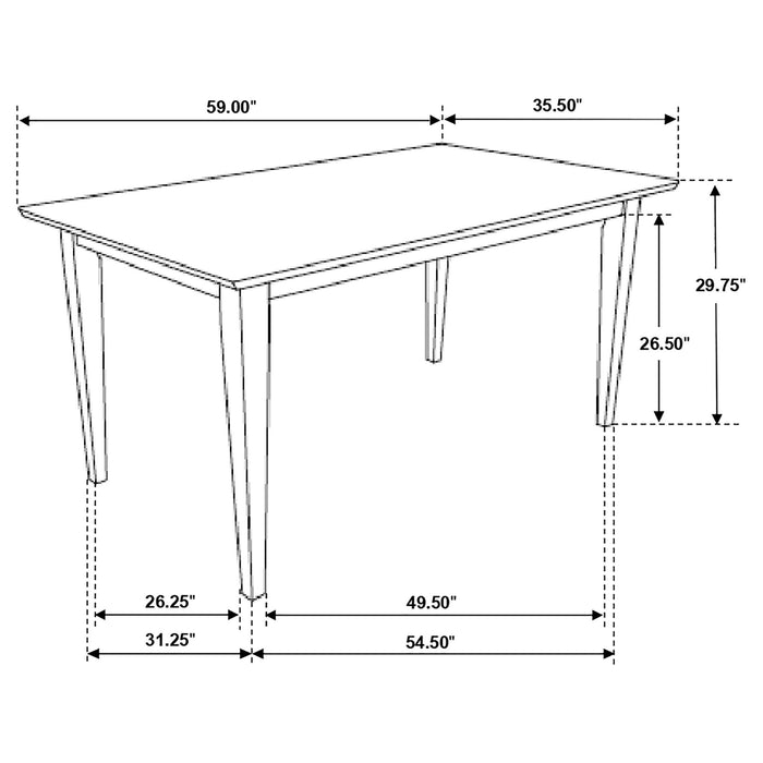 Gabriel 5-piece Rectangular 59-inch Dining Set Cappuccino - Imperial Furniture (Las Vegas, NV) - Multi Location