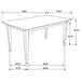Gabriel 5-piece Rectangular 59-inch Dining Set Cappuccino - Imperial Furniture (Las Vegas, NV) - Multi Location