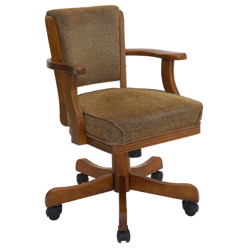 Mitchell Upholstered Game Chair Olive-brown and Amber - Imperial Furniture (Las Vegas, NV) - Multi Location