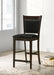 Jaden Upholstered Counter Height Stools Black and Espresso (Set of 2) - Imperial Furniture (Las Vegas, NV) - Multi Location
