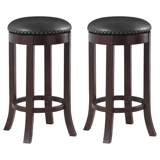 Aboushi Swivel Bar Stools with Upholstered Seat Brown (Set of 2) - Imperial Furniture (Las Vegas, NV) - Multi Location