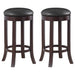 Aboushi Swivel Bar Stools with Upholstered Seat Brown (Set of 2) - Imperial Furniture (Las Vegas, NV) - Multi Location