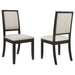 Louise Upholstered Dining Side Chairs Black and Cream (Set of 2) - Imperial Furniture (Las Vegas, NV) - Multi Location