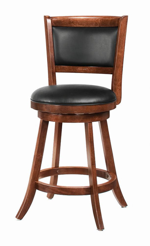 Broxton Upholstered Swivel Counter Height Stools Chestnut and Black (Set of 2) - Imperial Furniture (Las Vegas, NV) - Multi Location