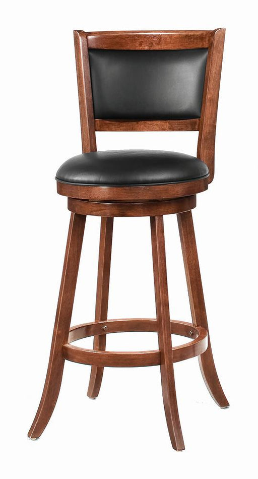 Broxton Upholstered Swivel Bar Stools Chestnut and Black (Set of 2) - Imperial Furniture (Las Vegas, NV) - Multi Location