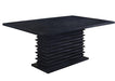 Stanton Rectangle Pedestal Dining Table Black - Imperial Furniture (Las Vegas, NV) - Multi Location
