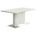 Anges T-shaped Pedestal Dining Table Glossy White - Imperial Furniture (Las Vegas, NV) - Multi Location