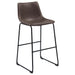 Michelle Armless Bar Stools Two-tone Brown and Black (Set of 2) - Imperial Furniture (Las Vegas, NV) - Multi Location