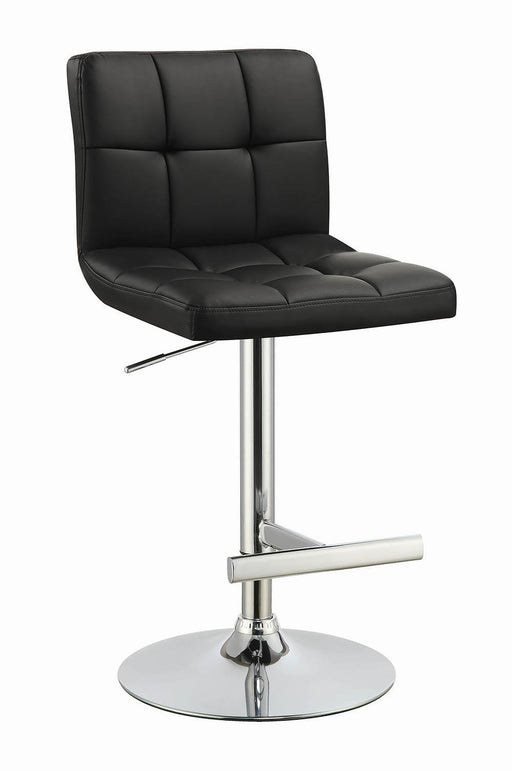 Lenny Adjustable Bar Stools Chrome and Black (Set of 2) - Imperial Furniture (Las Vegas, NV) - Multi Location
