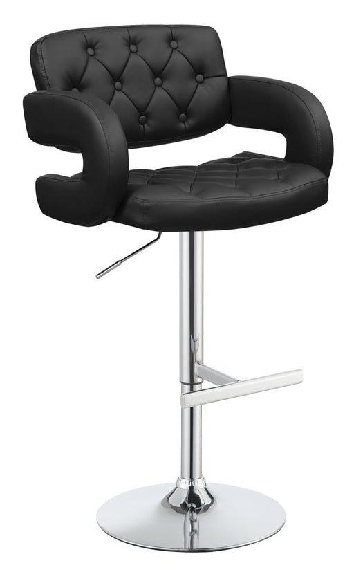 Brandi Adjustable Bar Stool Black and Chrome - Imperial Furniture (Las Vegas, NV) - Multi Location