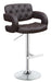 Brandi Adjustable Bar Stool Chrome and Brown - Imperial Furniture (Las Vegas, NV) - Multi Location