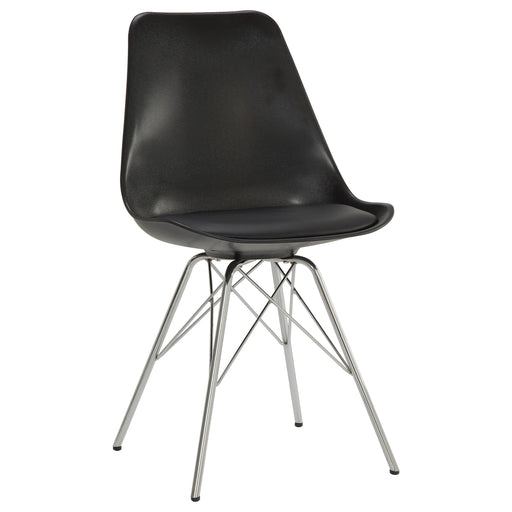 Juniper Armless Dining Chairs Black and Chrome (Set of 2) - Imperial Furniture (Las Vegas, NV) - Multi Location