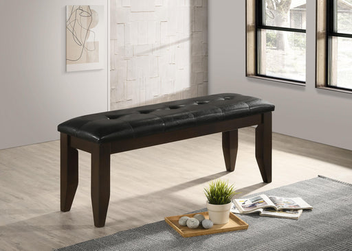 Dalila Tufted Upholstered Dining Bench Cappuccino and Black - Imperial Furniture (Las Vegas, NV) - Multi Location