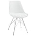 Juniper Armless Dining Chairs White and Chrome (Set of 2) - Imperial Furniture (Las Vegas, NV) - Multi Location