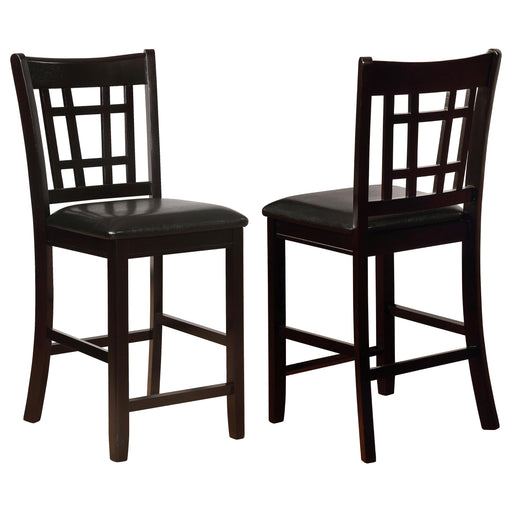 Lavon Upholstered Counter Height Stools Black and Espresso (Set of 2) - Imperial Furniture (Las Vegas, NV) - Multi Location
