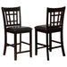 Lavon Upholstered Counter Height Stools Black and Espresso (Set of 2) - Imperial Furniture (Las Vegas, NV) - Multi Location