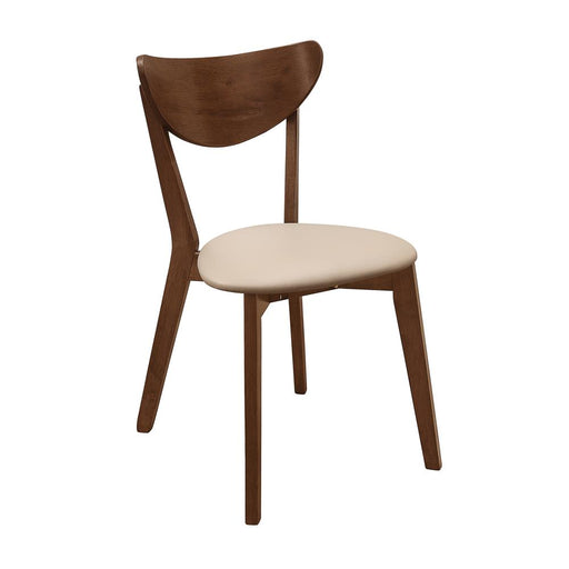 Kersey Dining Side Chairs with Curved Backs Beige and Chestnut (Set of 2) - Imperial Furniture (Las Vegas, NV) - Multi Location