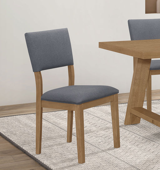 Sharon Open Back Padded Upholstered Dining Side Chair Blue and Brown (Set of 2) - Imperial Furniture (Las Vegas, NV) - Multi Location