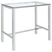 Tolbert Bar Table with Glass Top Chrome - Imperial Furniture (Las Vegas, NV) - Multi Location