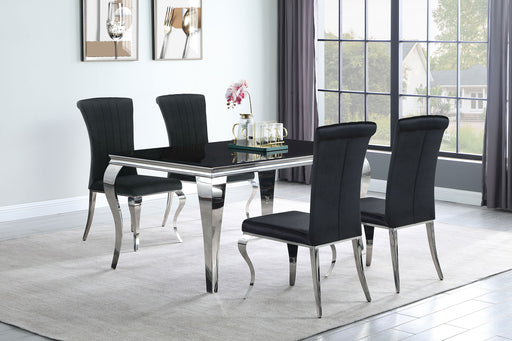 Carone 5 Pc Dining Sets Black - Imperial Furniture (Las Vegas, NV) - Multi Location