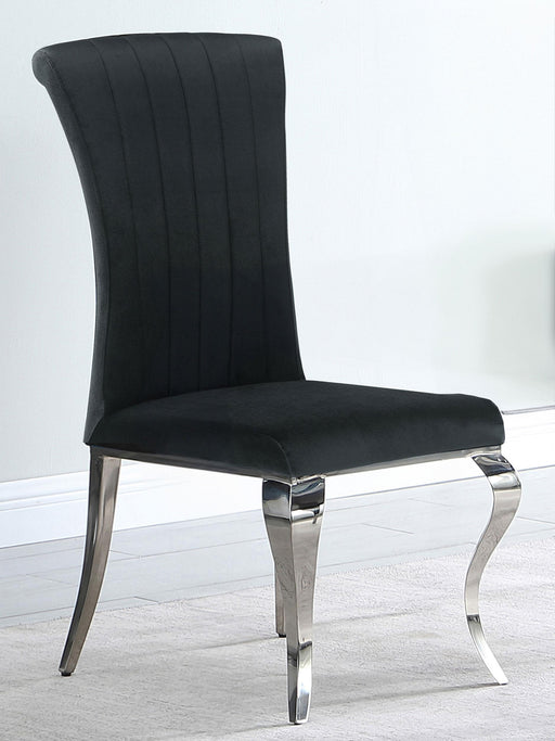 Betty Upholstered Side Chairs Black and Chrome (Set of 4) - Imperial Furniture (Las Vegas, NV) - Multi Location