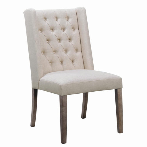 Bexley Tufted Side Chairs Dark Brown and Beige (Set of 2) - Imperial Furniture (Las Vegas, NV) - Multi Location