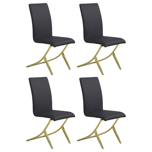 Carmelia Upholstered Side Chairs Black (Set of 4) - Imperial Furniture (Las Vegas, NV) - Multi Location