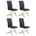 Carmelia Upholstered Side Chairs Black (Set of 4) - Imperial Furniture (Las Vegas, NV) - Multi Location