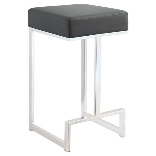 Gervase Square Counter Height Stool Grey and Chrome - Imperial Furniture (Las Vegas, NV) - Multi Location