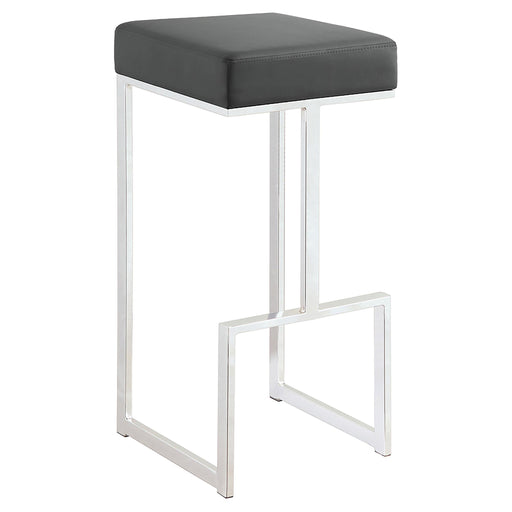 Gervase Square Bar Stool Grey and Chrome - Imperial Furniture (Las Vegas, NV) - Multi Location