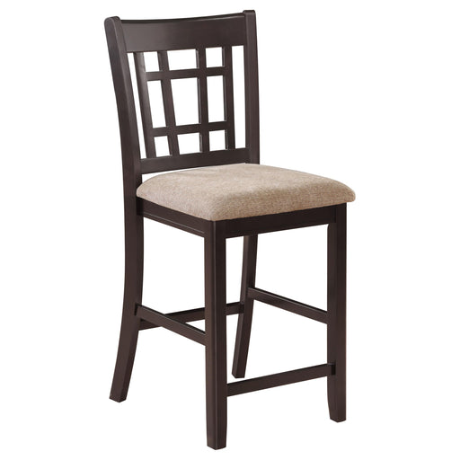 Lavon Lattice Back Counter Stools Tan and Espresso (Set of 2) - Imperial Furniture (Las Vegas, NV) - Multi Location
