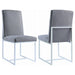 Mackinnon Upholstered Side Chairs Grey and Chrome (Set of 2) - Imperial Furniture (Las Vegas, NV) - Multi Location