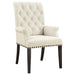 Alana Upholstered Arm Chair Beige and Smokey Black - Imperial Furniture (Las Vegas, NV) - Multi Location