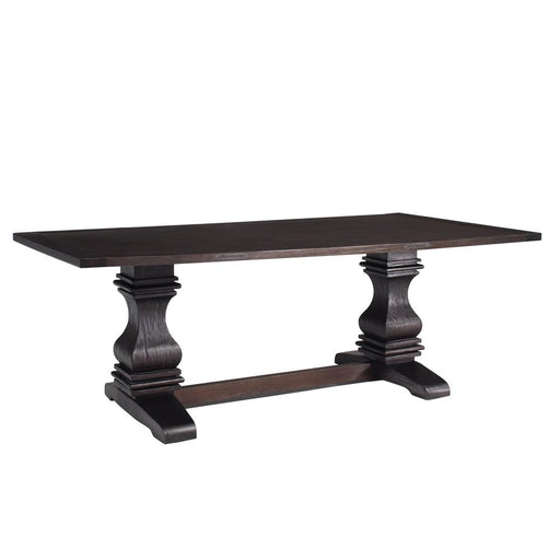 Parkins Double Pedestals Dining Table Rustic Espresso - Imperial Furniture (Las Vegas, NV) - Multi Location