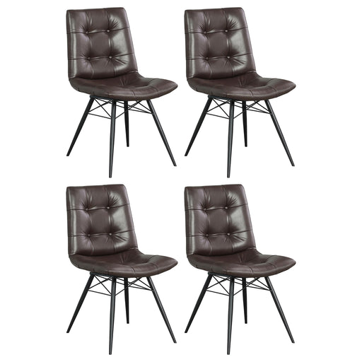 Aiken Upholstered Tufted Side Chairs Brown (Set of 4) - Imperial Furniture (Las Vegas, NV) - Multi Location